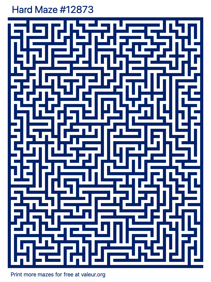 Free Printable Hard Maze number 12873