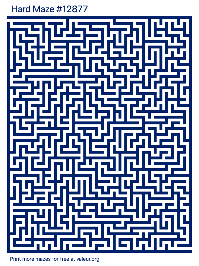 Free Printable Hard Maze number 12877