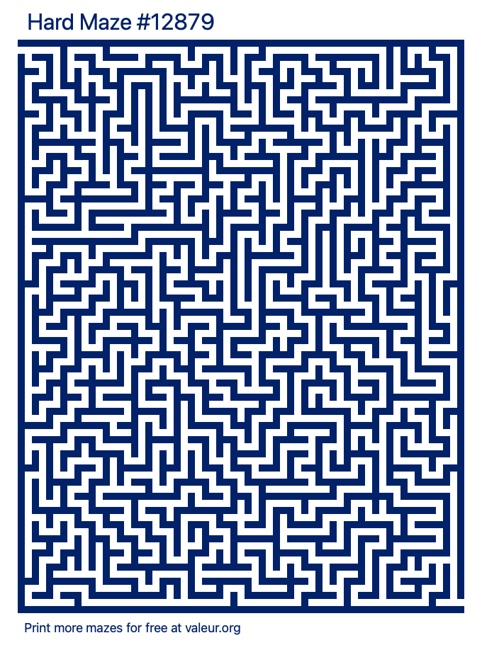 Free Printable Hard Maze number 12879