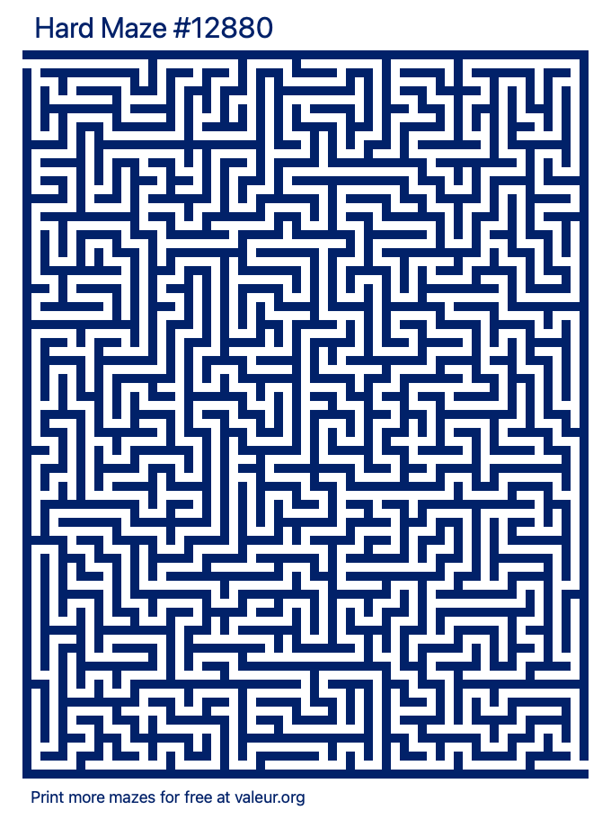 Free Printable Hard Maze number 12880