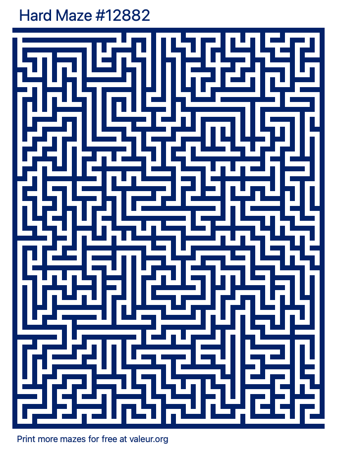Free Printable Hard Maze number 12882