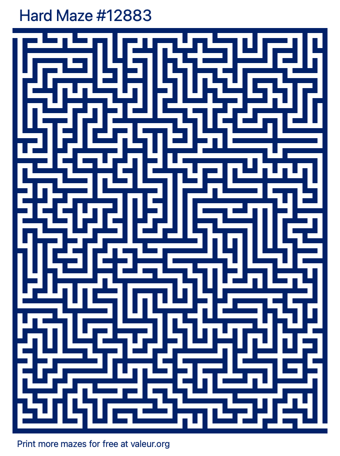 Free Printable Hard Maze number 12883