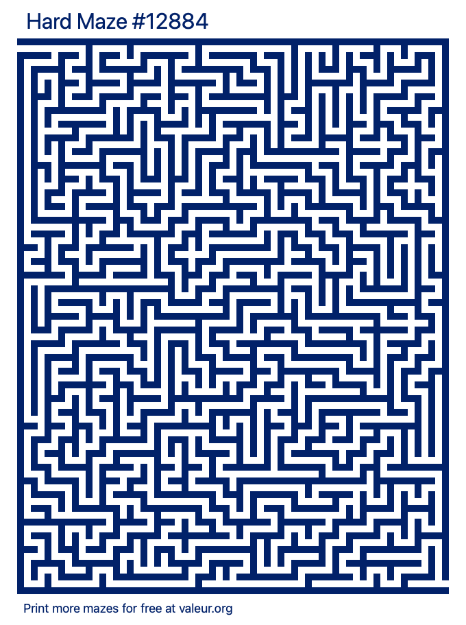 Free Printable Hard Maze number 12884
