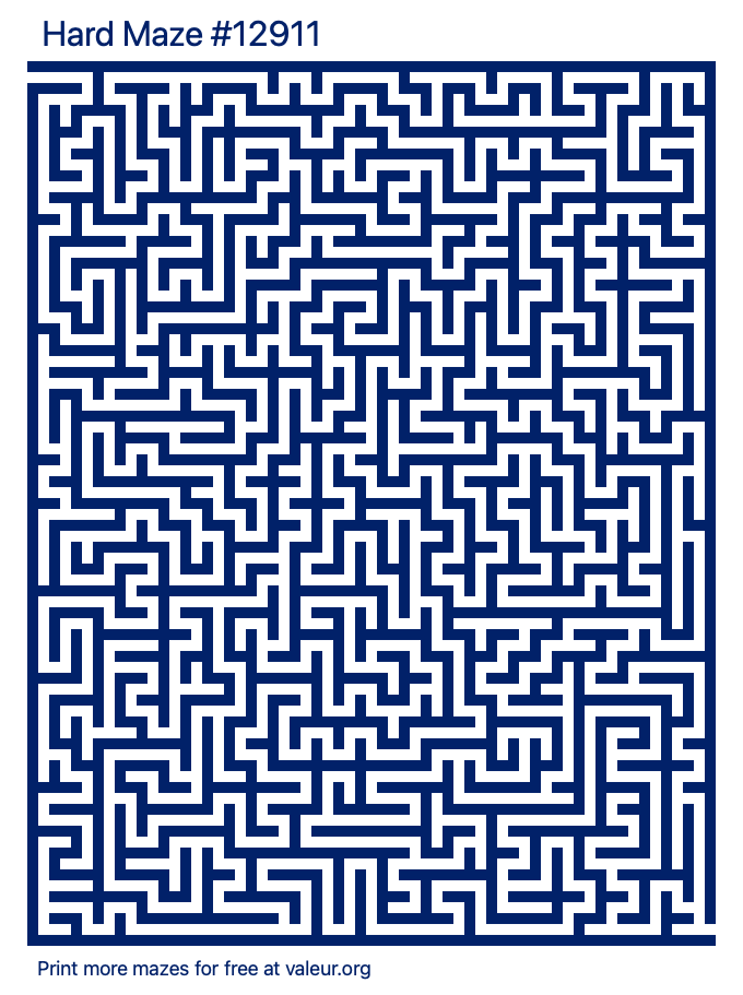 Free Printable Hard Maze number 12911