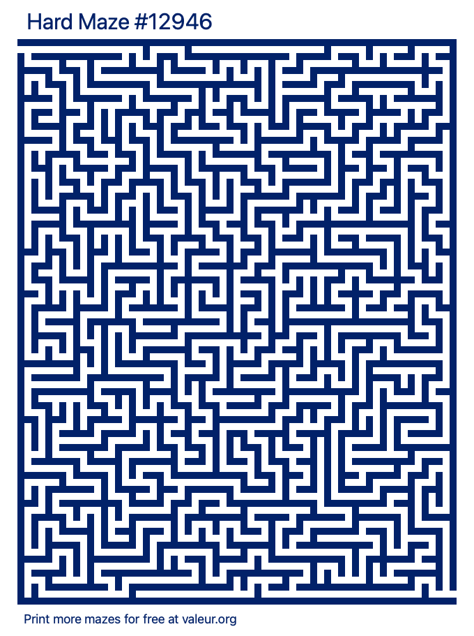 Free Printable Hard Maze number 12946