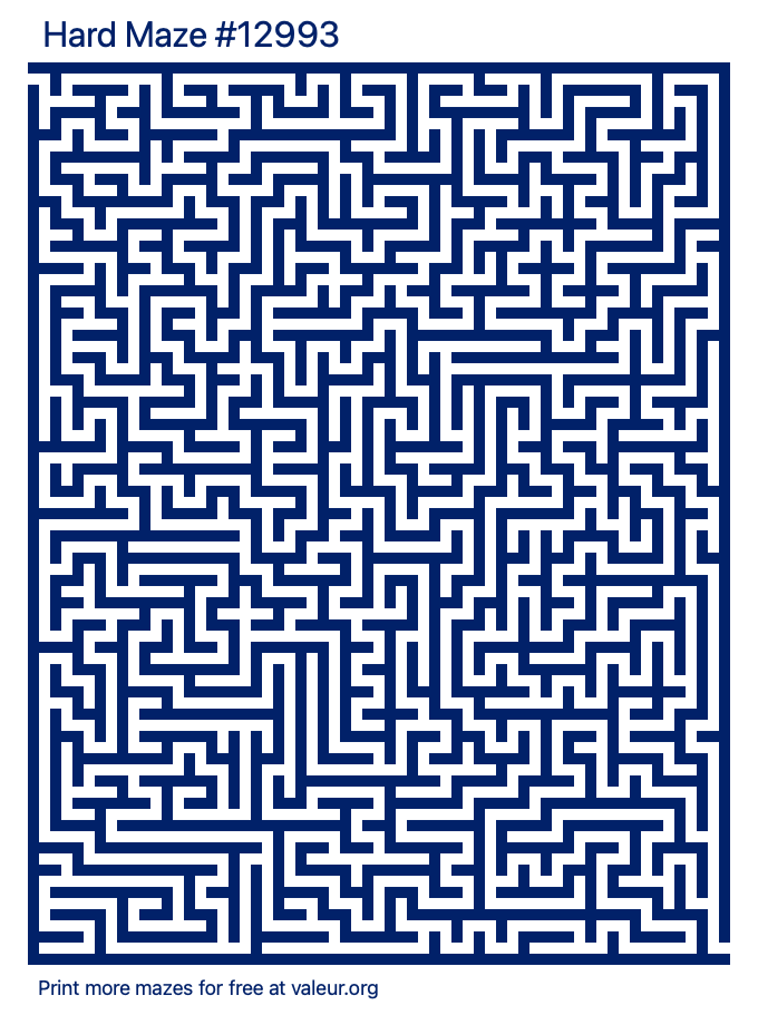 Free Printable Hard Maze number 12993