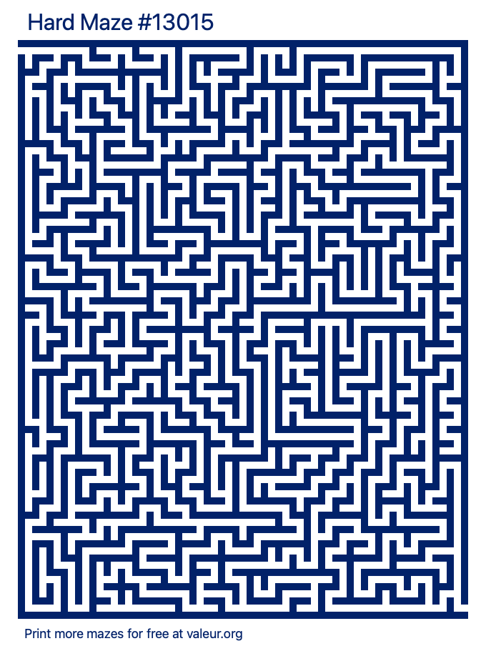 Free Printable Hard Maze number 13015