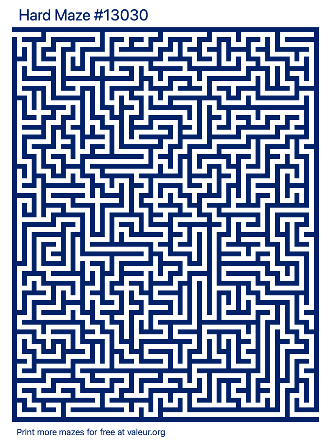 Free Printable Hard Maze number 13030