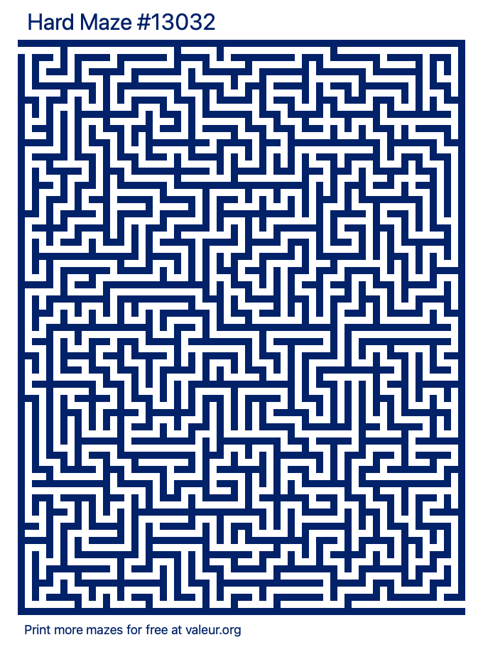 Free Printable Hard Maze number 13032