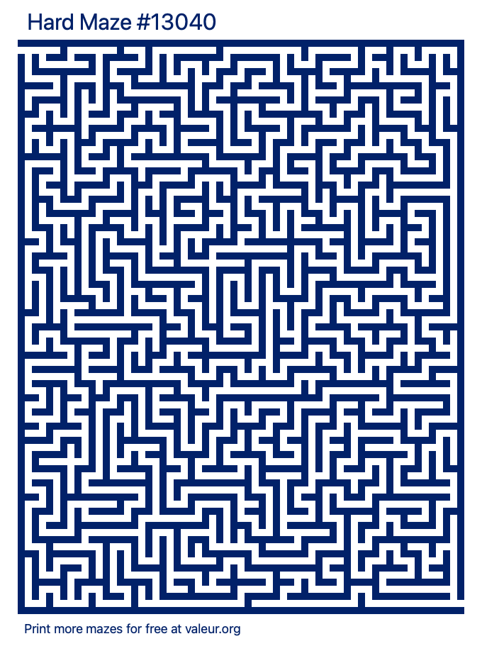 Free Printable Hard Maze number 13040