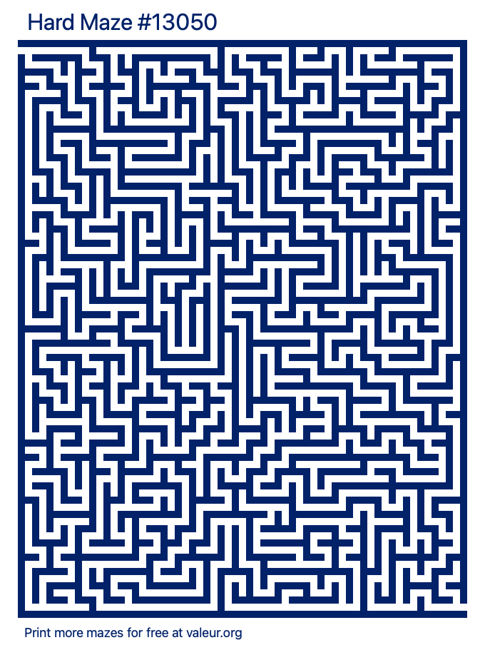 Free Printable Hard Maze number 13050