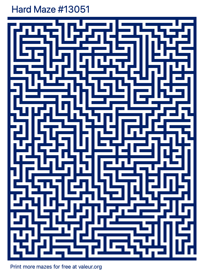 Free Printable Hard Maze number 13051