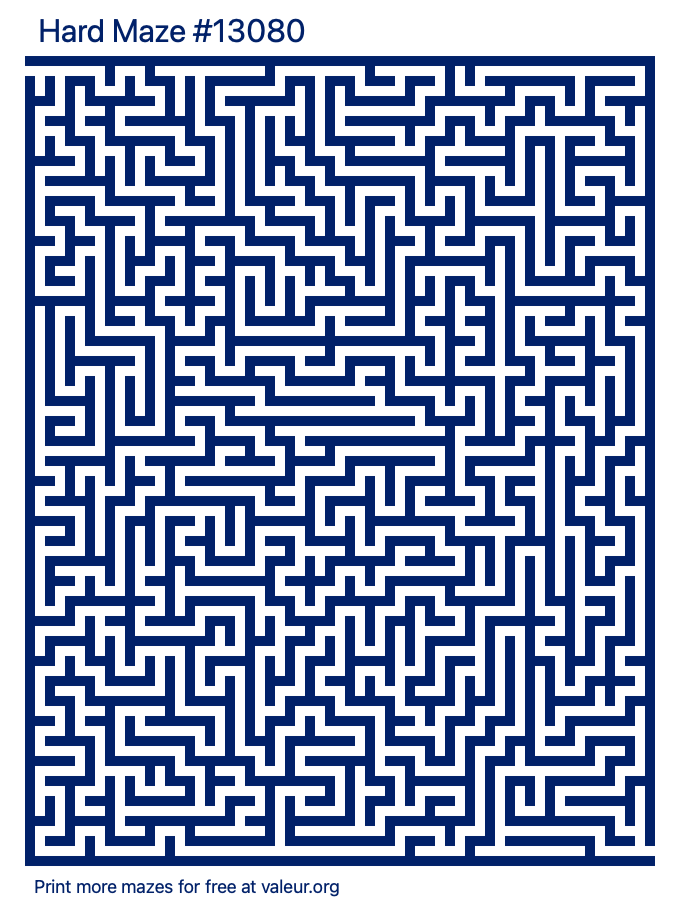Free Printable Hard Maze number 13080