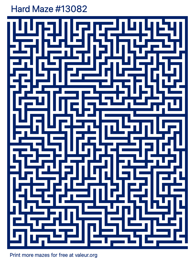Free Printable Hard Maze number 13082