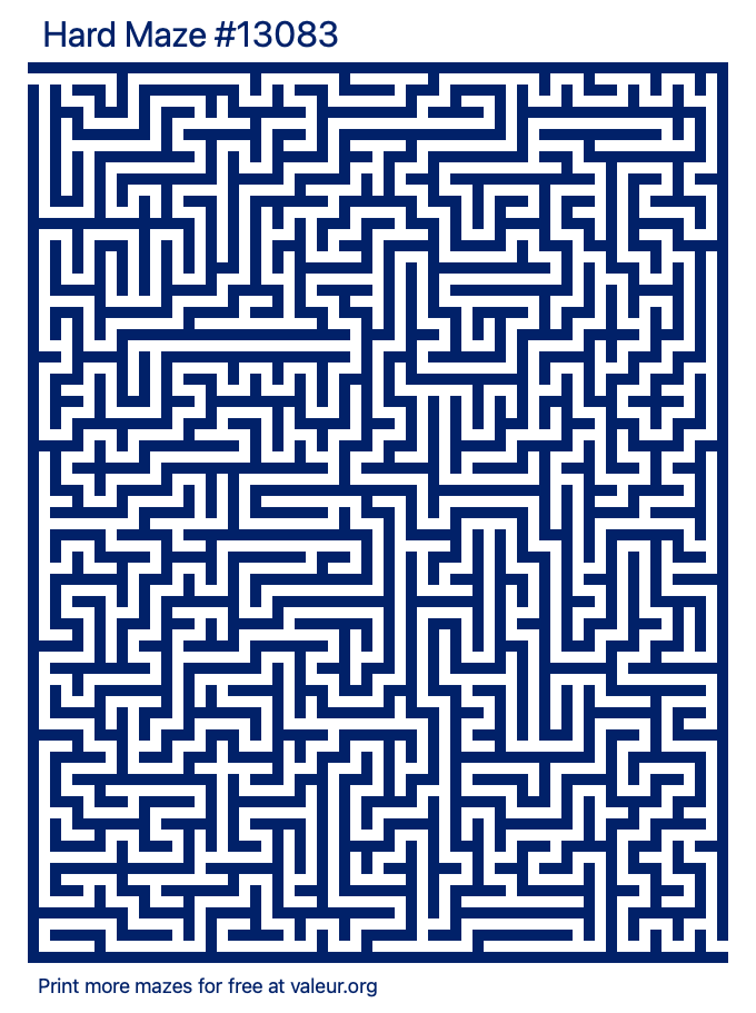 Free Printable Hard Maze number 13083