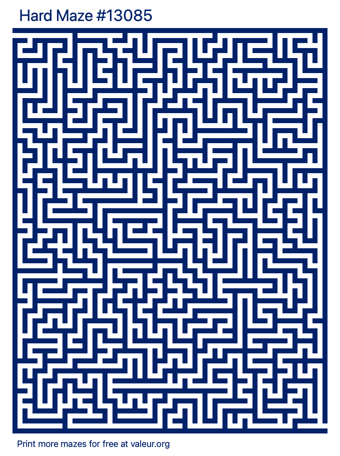 Free Printable Hard Maze number 13085