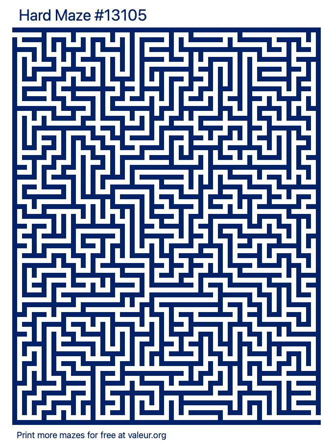 Free Printable Hard Maze number 13105