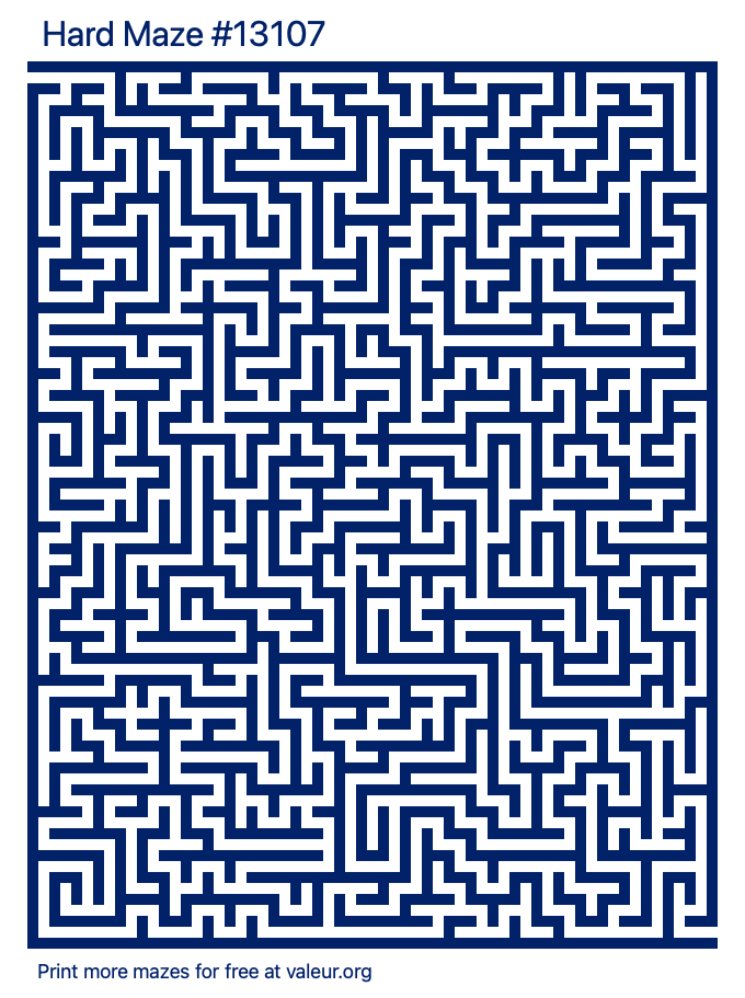 Free Printable Hard Maze number 13107