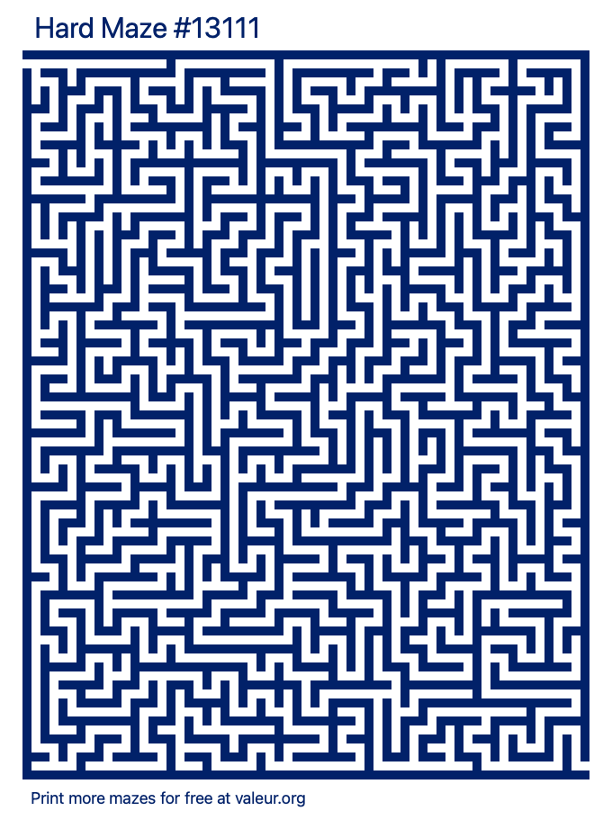 Free Printable Hard Maze number 13111