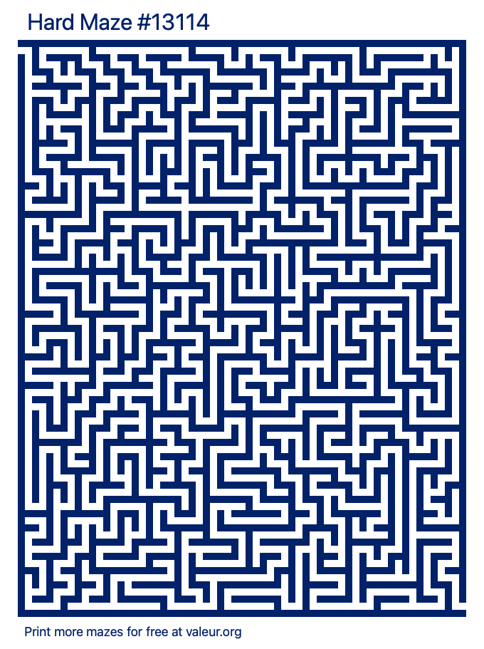 Free Printable Hard Maze number 13114