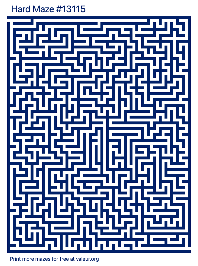 Free Printable Hard Maze number 13115