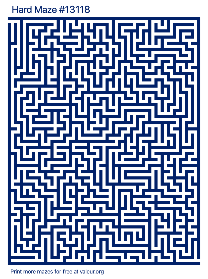 Free Printable Hard Maze number 13118