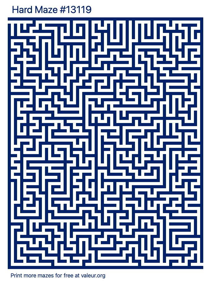 Free Printable Hard Maze number 13119
