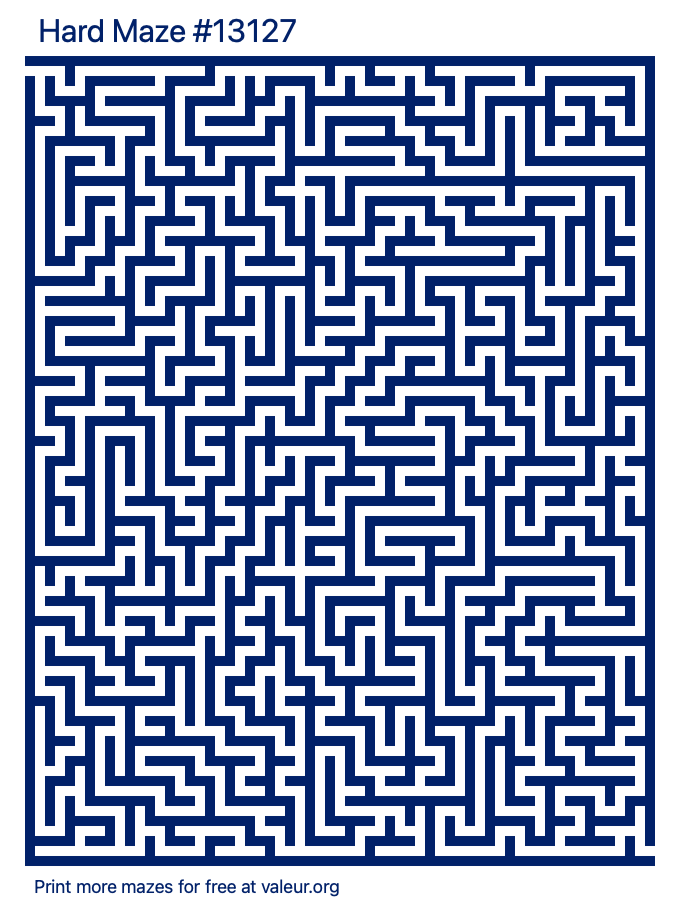 Free Printable Hard Maze number 13127