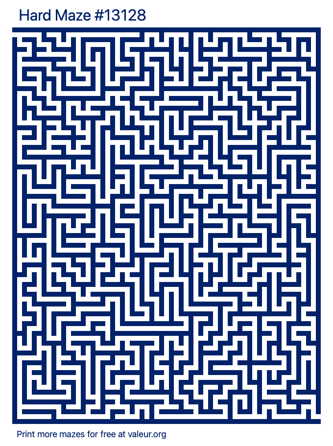 Free Printable Hard Maze number 13128
