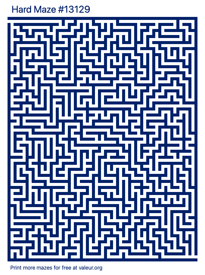 Free Printable Hard Maze number 13129