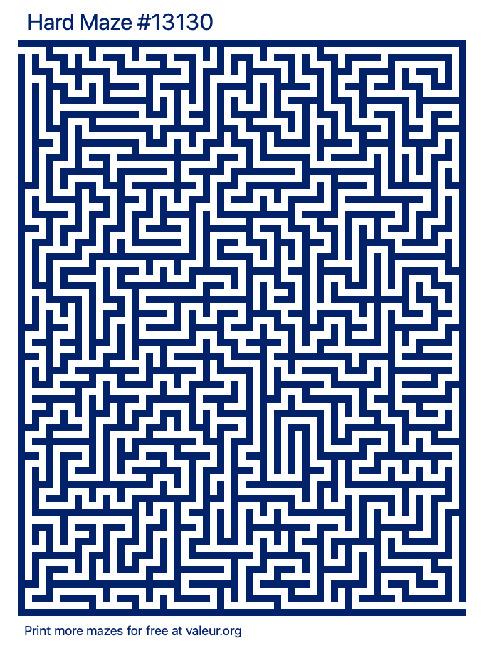 Free Printable Hard Maze number 13130