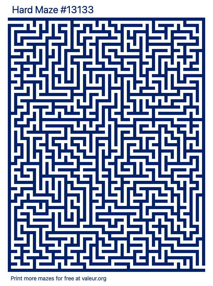 Free Printable Hard Maze number 13133