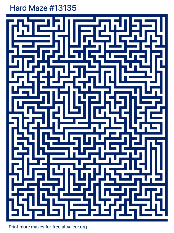 Free Printable Hard Maze number 13135