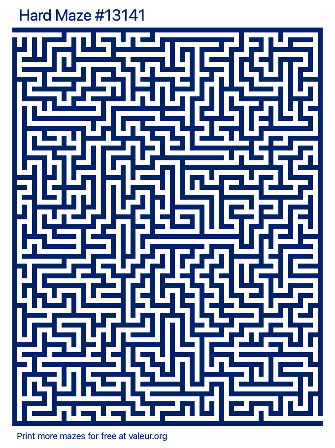 Free Printable Hard Maze number 13141