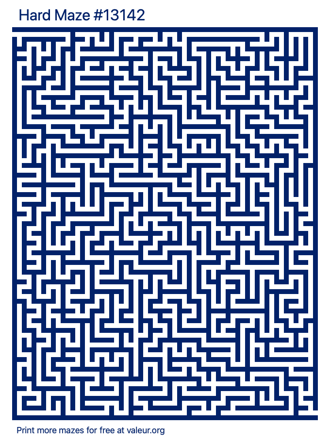 Free Printable Hard Maze number 13142