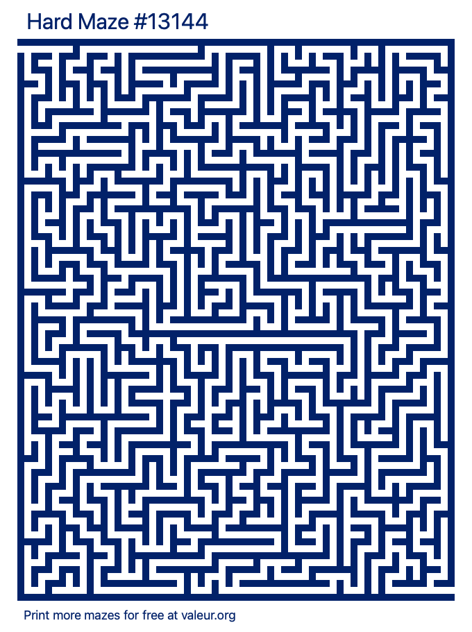Free Printable Hard Maze number 13144
