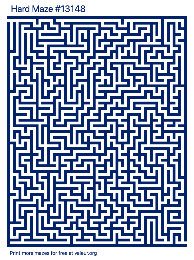 Free Printable Hard Maze number 13148