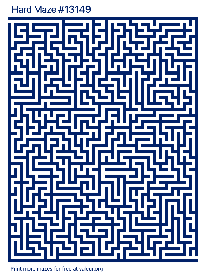 Free Printable Hard Maze number 13149
