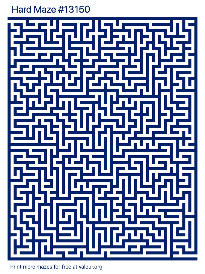Free Printable Hard Maze number 13150