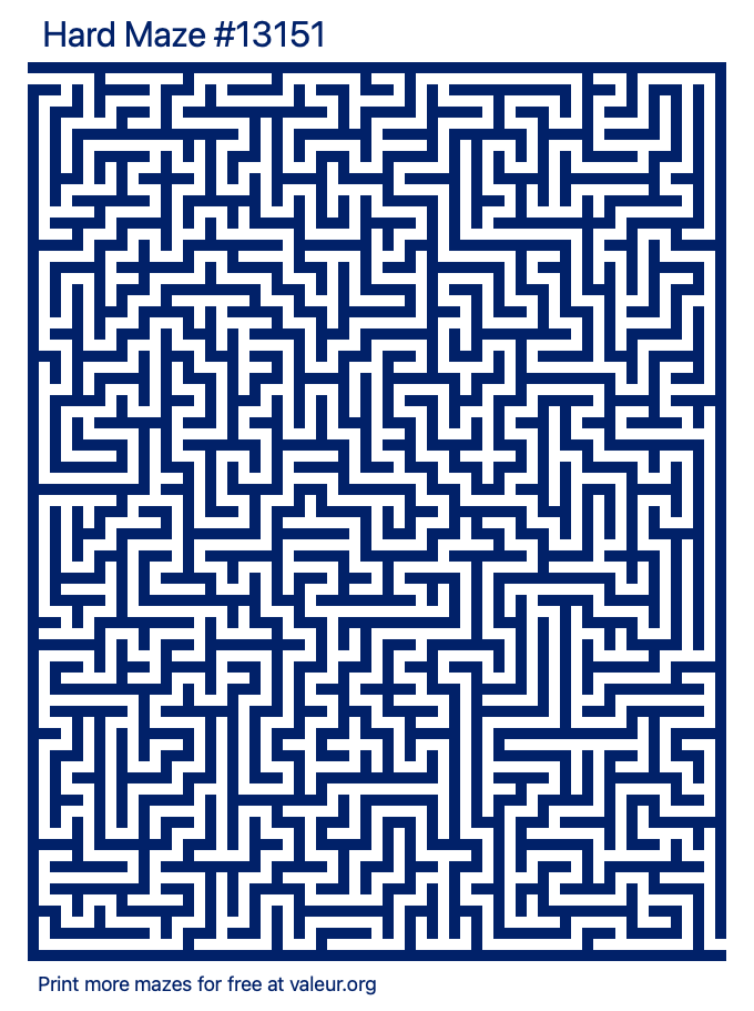 Free Printable Hard Maze number 13151