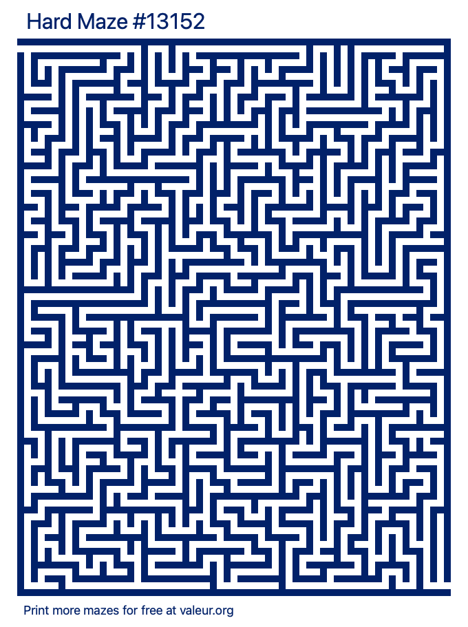Free Printable Hard Maze number 13152