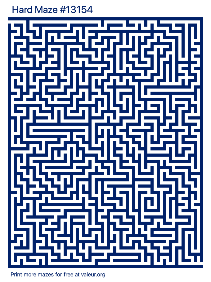 Free Printable Hard Maze number 13154