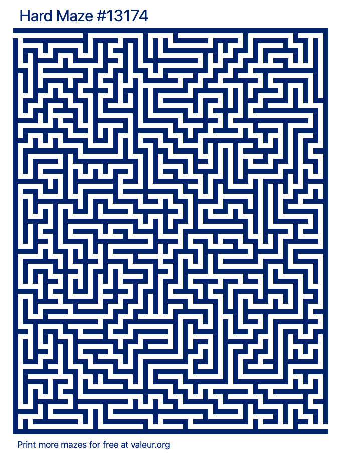 Free Printable Hard Maze number 13174