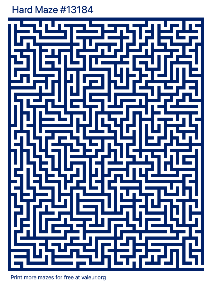 Free Printable Hard Maze number 13184