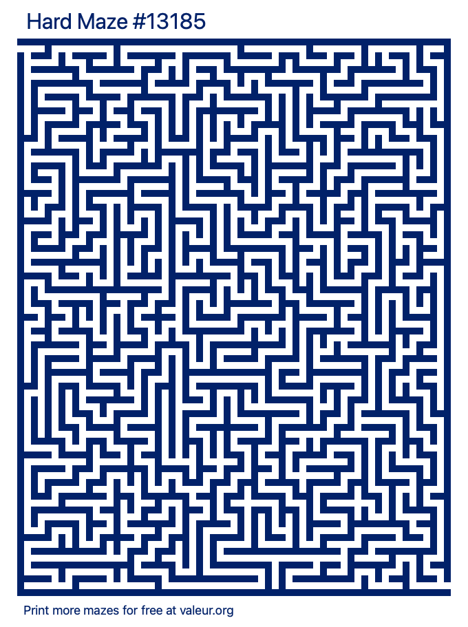 Free Printable Hard Maze number 13185