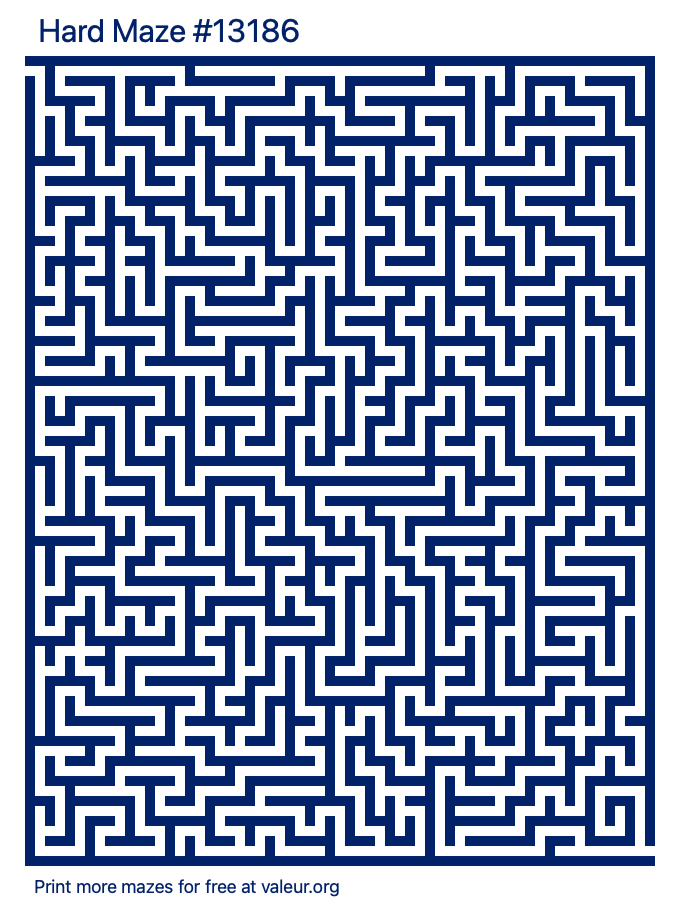 Free Printable Hard Maze number 13186