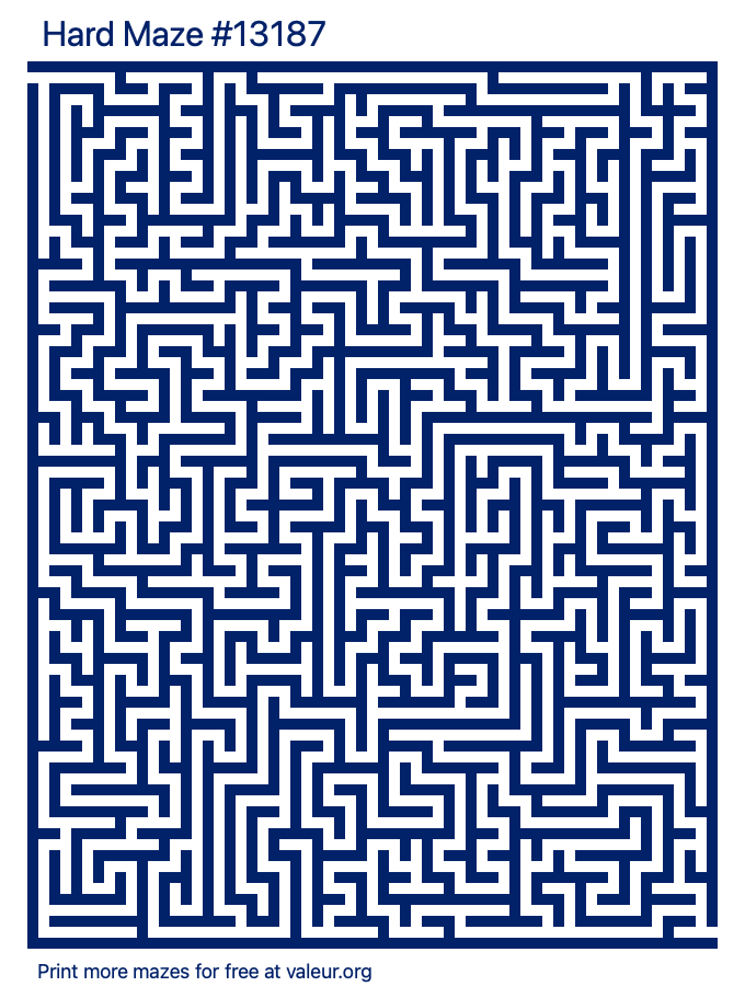 Free Printable Hard Maze number 13187