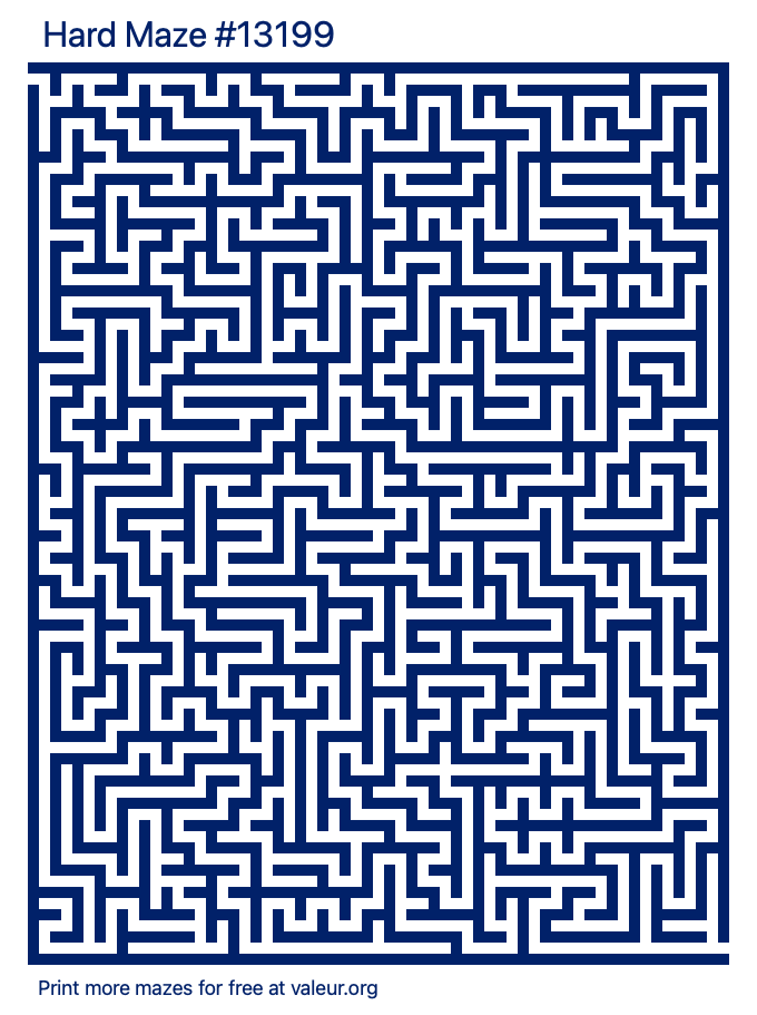 Free Printable Hard Maze number 13199