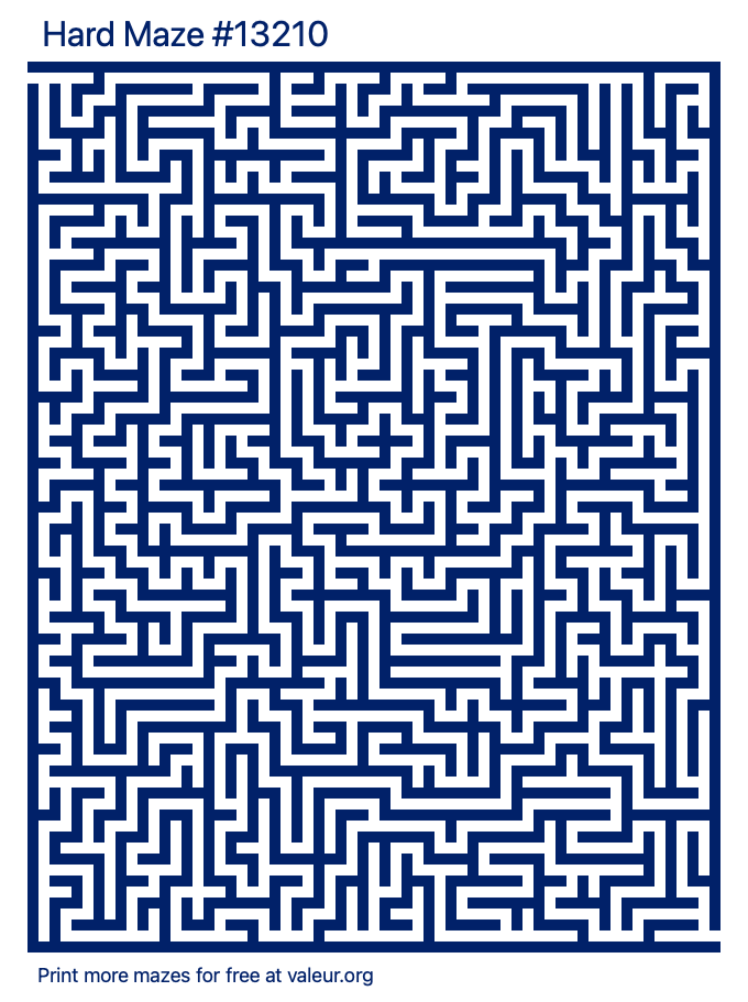 Free Printable Hard Maze number 13210