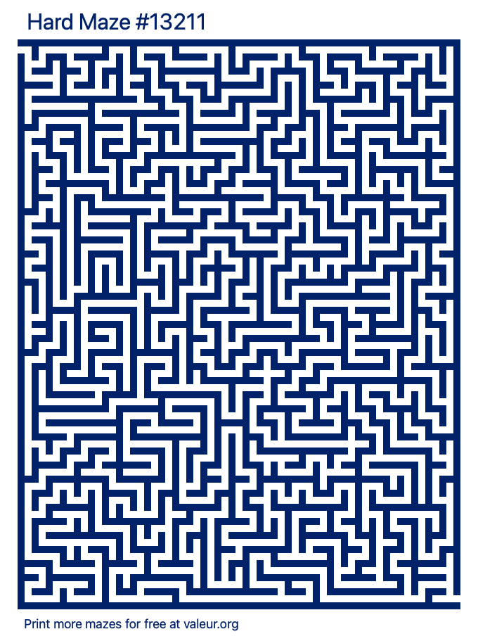 Free Printable Hard Maze number 13211